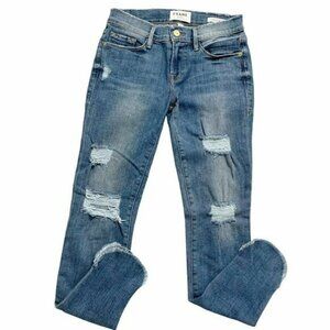 Frame Denim Le Skinny De Jeanne Havelock Distressed Jeans